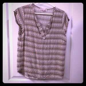 Grey short sleeve blouse